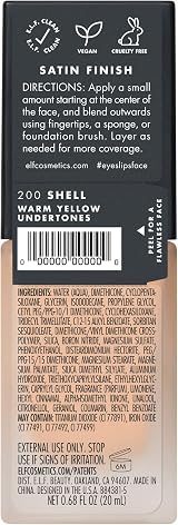 e.l.f. Flawless Finish Foundation Lightweight Medium Coverage Shell 0.68 fl oz view 5