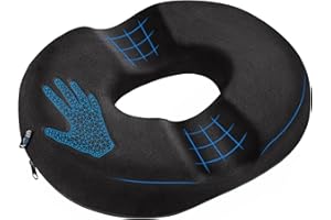 ANQULITH Donut Pillow for Tailbone Pain Relief and Hemorrhoid, Non-Slip Donut Cushion help relieve discomfort from Hemorrhoids, Surgery, and Postpartum , Ideal for Seat Cushions for both Home Office Chairs
