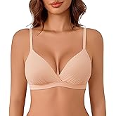 Avidlove Womens Wireless Triangle Bra Sexy Plunge Unpadded Bras Comfortable Mesh Lining Bralette Tshirt Everyday Bra