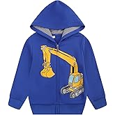 Popshion Boys Toddler Cartoon Dinosaur Hoodies Jacket Cool Long Sleeve Zipper Hooded Sport Sweatshirt Coat for Kids 1-7 Years