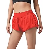 HXUNJW Athletic Shorts for Women,Mesh Lined 2.5" Running Shorts,Quick Dry Active Workout Shorts with Zip Pocket