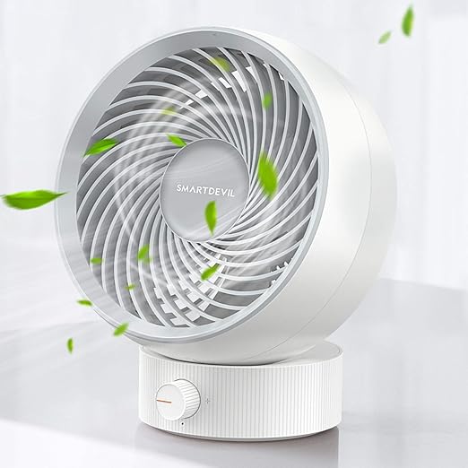 SmartDevil Desk Fan, USB Desk Fan, Noiseless USB Fan, Stepless Speed