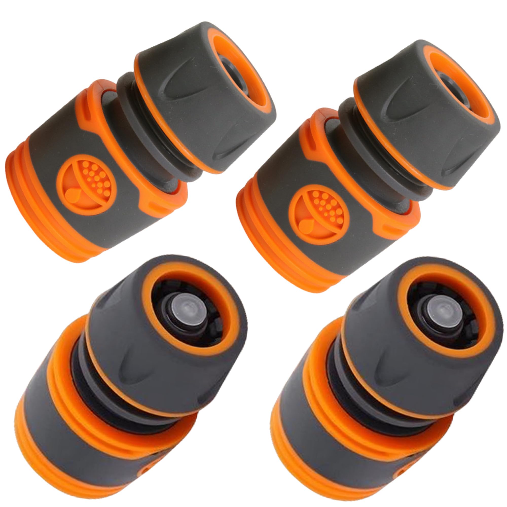 2 Stop Pack Hose Connector Set - Quick & Waterstop Connectors for Hose Ends, UV & Frostproof