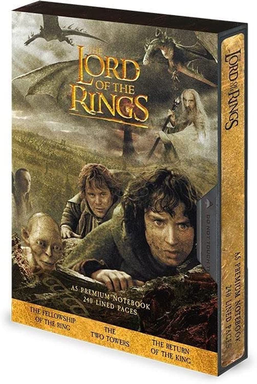 Lord of The Rings Notebook (Retro VHS Design) A5 Writing Book and Journal in Presentation Gift Box, 240 Pages - Official Merchandise