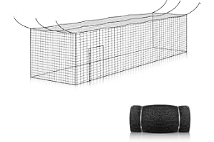 SHANTRA Batting Cage Net 55'L/35'L/20'L, Fully Enclosed Baseball & Softball Cage Netting - NET ONLY - Not Include Poles and Frame - PE Hitting Cage Net with Door, Batting Nets for Baseball Backyard