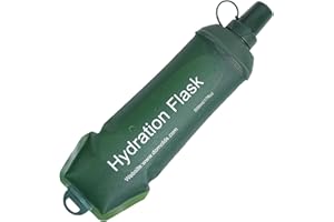 AXEN Soft Flask TPU Foldable Running Hydration Flask, Soft Collapsible Water Bottle for Hydration Pack Cycling Marathon Running Hiking