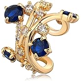 DREMMY STUDIOS Women Ear Cuff Non Piercing | 14K Gold Plated Cubic Zirconia Fake Earrings Wrap Clip on Cartilage Earring | Lightweight Hypoallergenic Jewelry SINGLE EAR CUFF