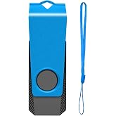 4GB USB Flash Drive 1 Pack AGECASH USB 2.0 Thumb Drives Memory Stick | Flash Drive FAT32 Zip Drive USB Jump Drive Swivel Metal Pendrive with Lanyard (4GB, Blue )