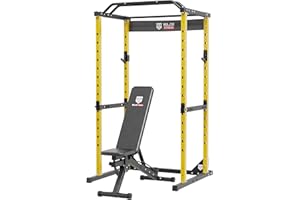 MAJOR LUTIE Major Fitness Power Cage, F16 Squat Rack All-in-One 1200lbs Capacity Power Rack with Attachment for Home Gym
