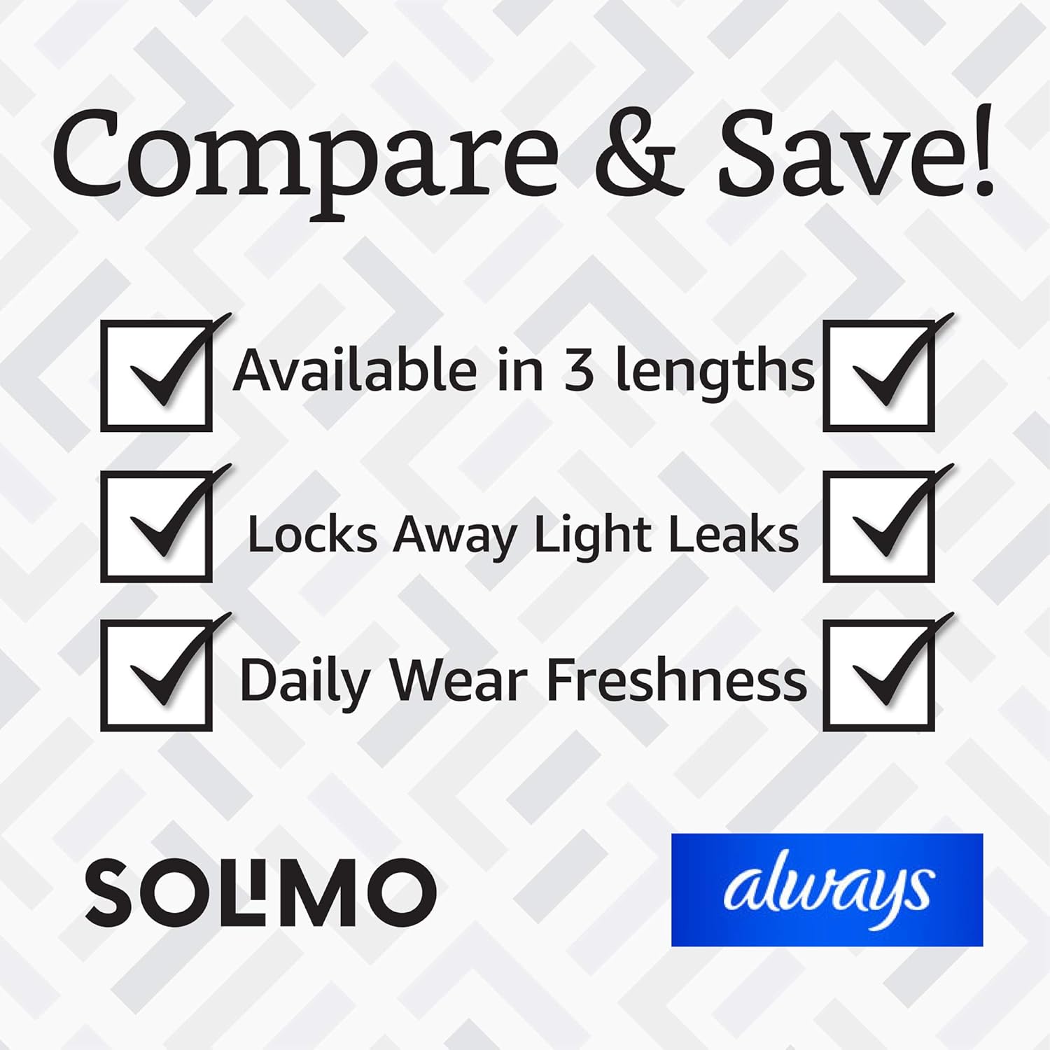  Brand - Solimo Daily Pantiliner, Extra Long Length, 68 Count, 1 Pack: Health & Personal Care