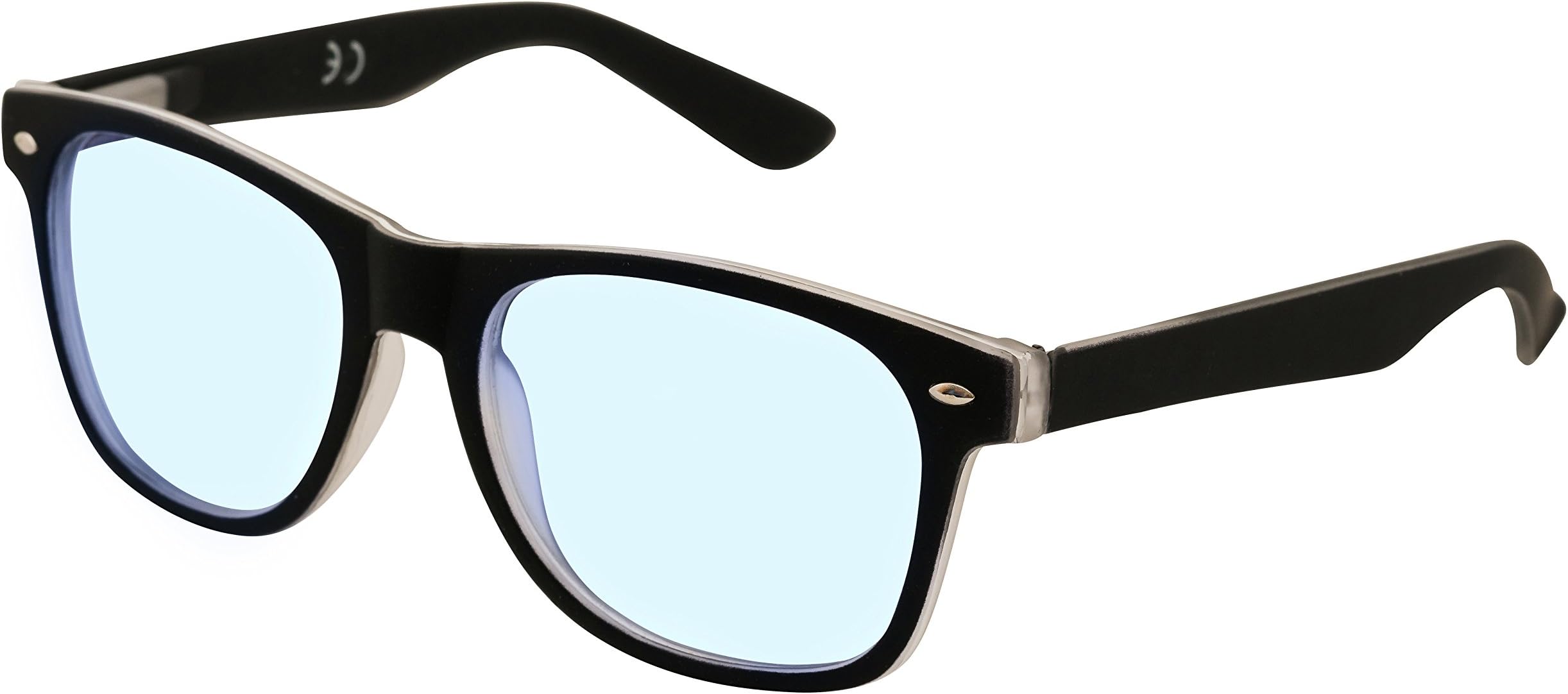 4sold Rubi Spring Hinges Classic Retro Style Computer Blue Light Blocking Glasses Anti Glare Fatigue Blocking Headaches Eye Strain Safety for Computer/Phone Transparent