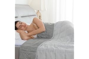 Drewin Weighted Blanket for Adults 15lbs, Cooling Queen Size Weighted Blankets with Double Sided Breathable Microfiber, Soft Heavy Blanket for Sleep Natural and Relaxing, 60 x 80 inches, Grey