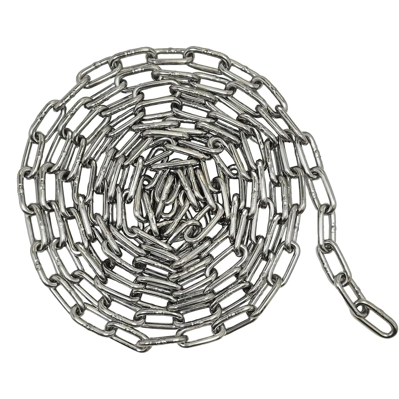 SUS304 Stainless Steel Chain Metal Link Small Light Duty Utility for Home Outdoor Camping Hanging Pet Chain Prevention Theft,Garden Thin Chains,Thickness 0.1 inches (2.5mm)- Length 9.8ft (3m)