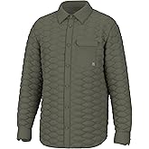 HUK mens Tarpon Quilt Shacket, Button-down Shirt and Jacket