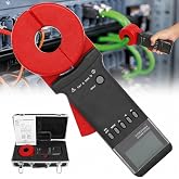 Podoy ETCR2100A+ Ground Resistance Meter Earth Tester Clamp Digital 200&Omega; | Non-Contact Clamp-On Design Tests Ground Loops Without Disconnecting Ground Wires; &Phi;32 mm Jaw, 0.001&Omega; Resolution; No Battery