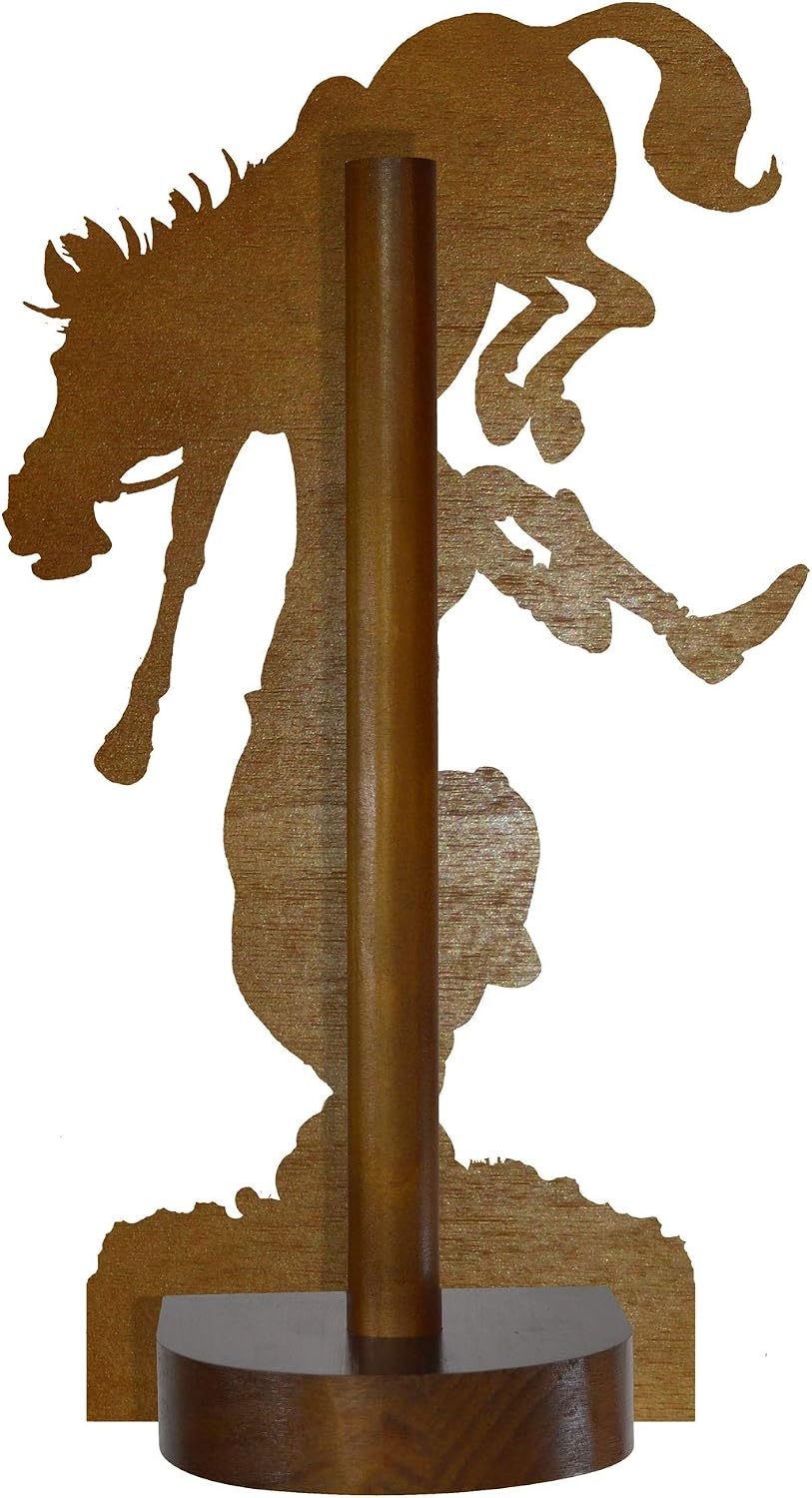 Looprints Fun Toilet Roll Storage & Kitchen Towel Holder Wooden Stand, Equestrian, Various Sizes - Image 4