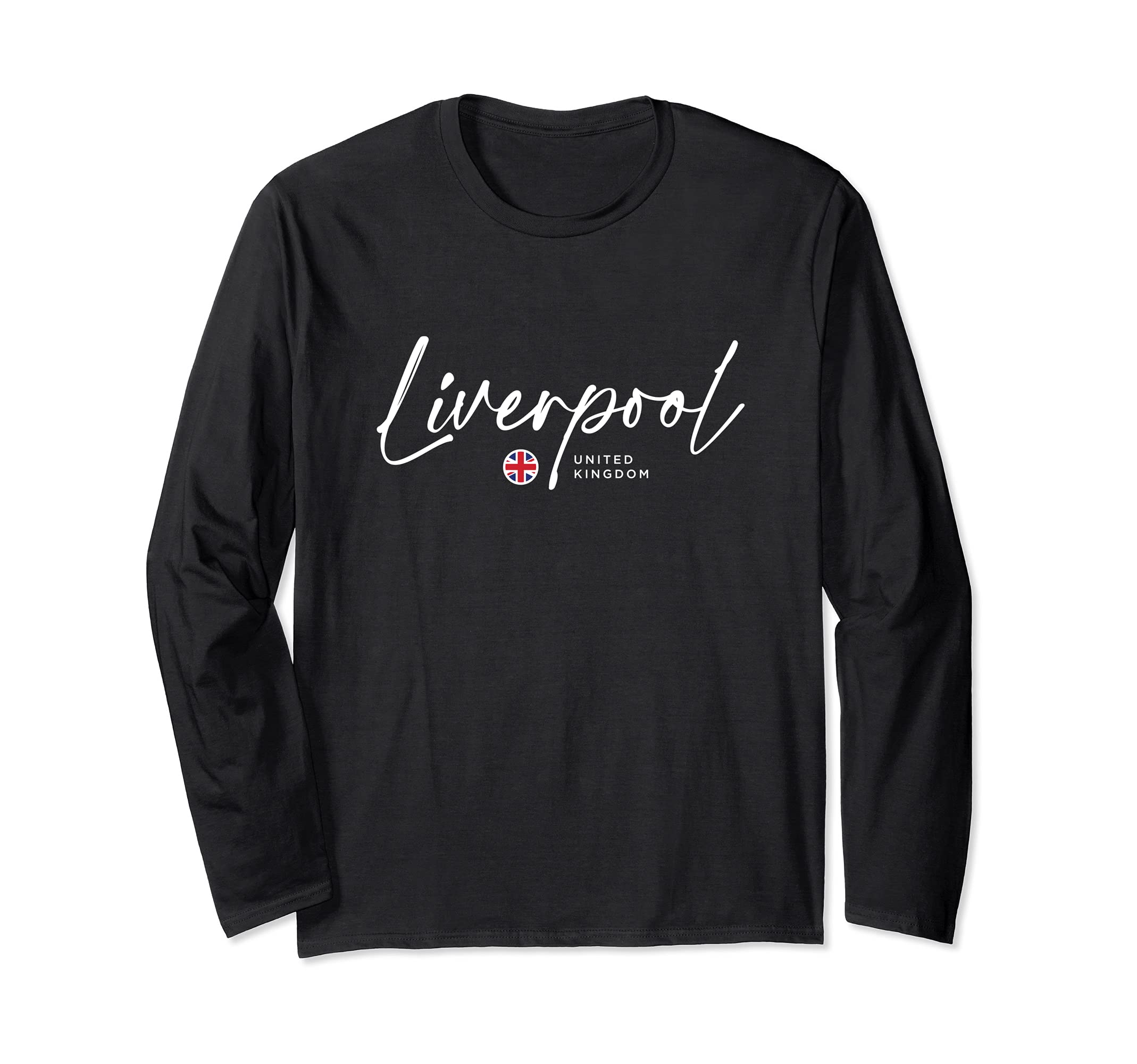 Liverpool UK United Kingdom Flag Long Sleeve T-Shirt