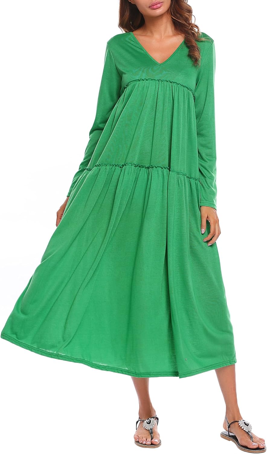 midi shift dress with sleeves