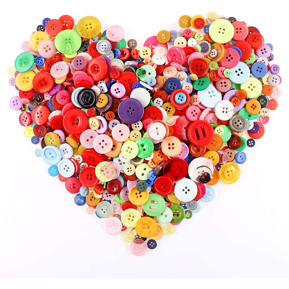 Buttons for Craft 1000pcs Mixed Assorted Colorful Buttons Resin Round Crafting Button for Crafts DIY Knitting Sewing Painting Handmade Ornament Doll Decoration