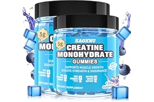 KAOXNU 2 Pack Creatine Monohydrate Gummies 5000mg for Men & Women, 120 CT Chewable Creatine Monohydrate for Muscle Support, Energy Boost, 5g of Creatine Monohydrate per Serving - Sugar Free,Vegan
