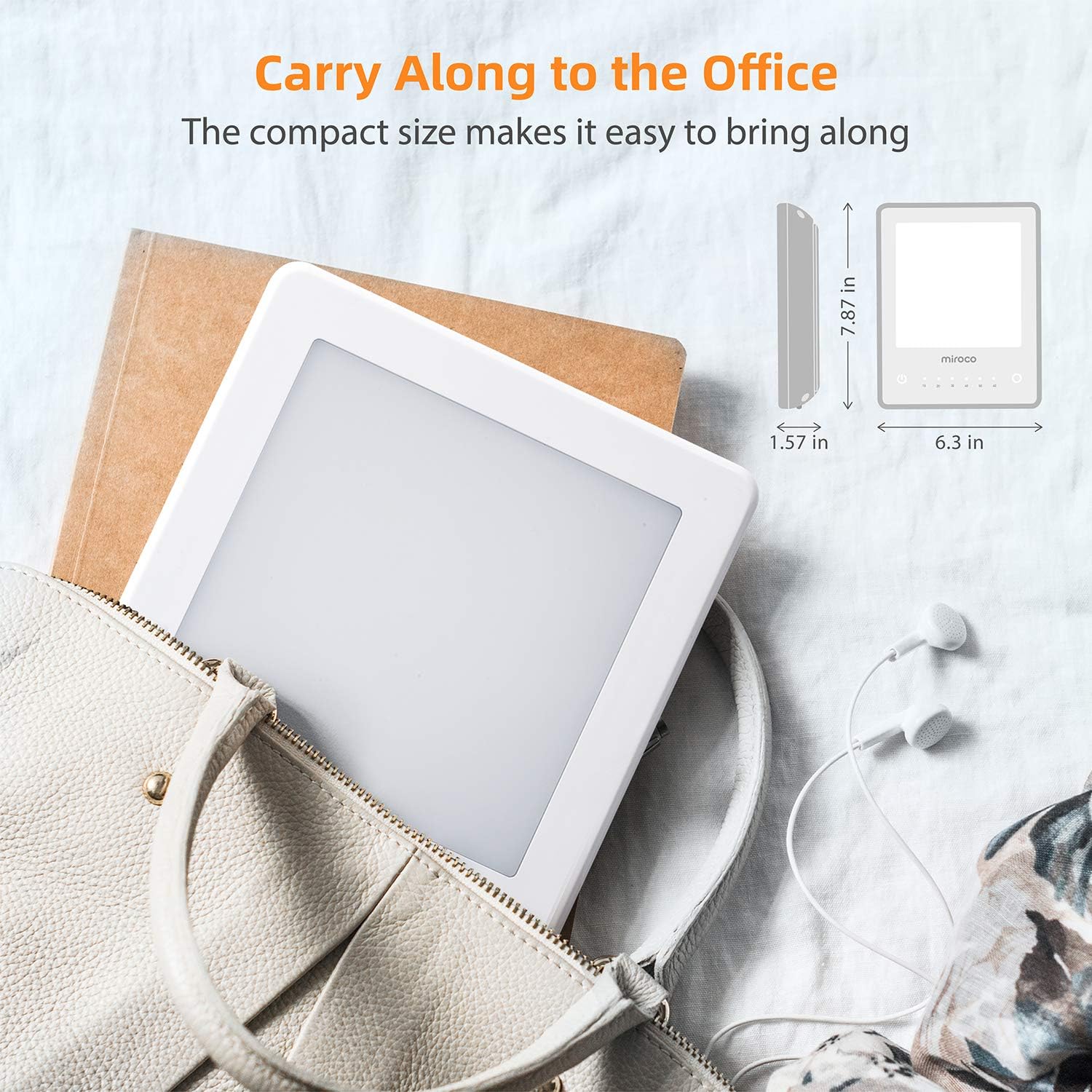 Light Therapy Lamp, Miroco UV Free 10000 Lux Brightness, Timer Function, Touch Control, Standing Bracket, for Home/Office Use: Health & Personal Care