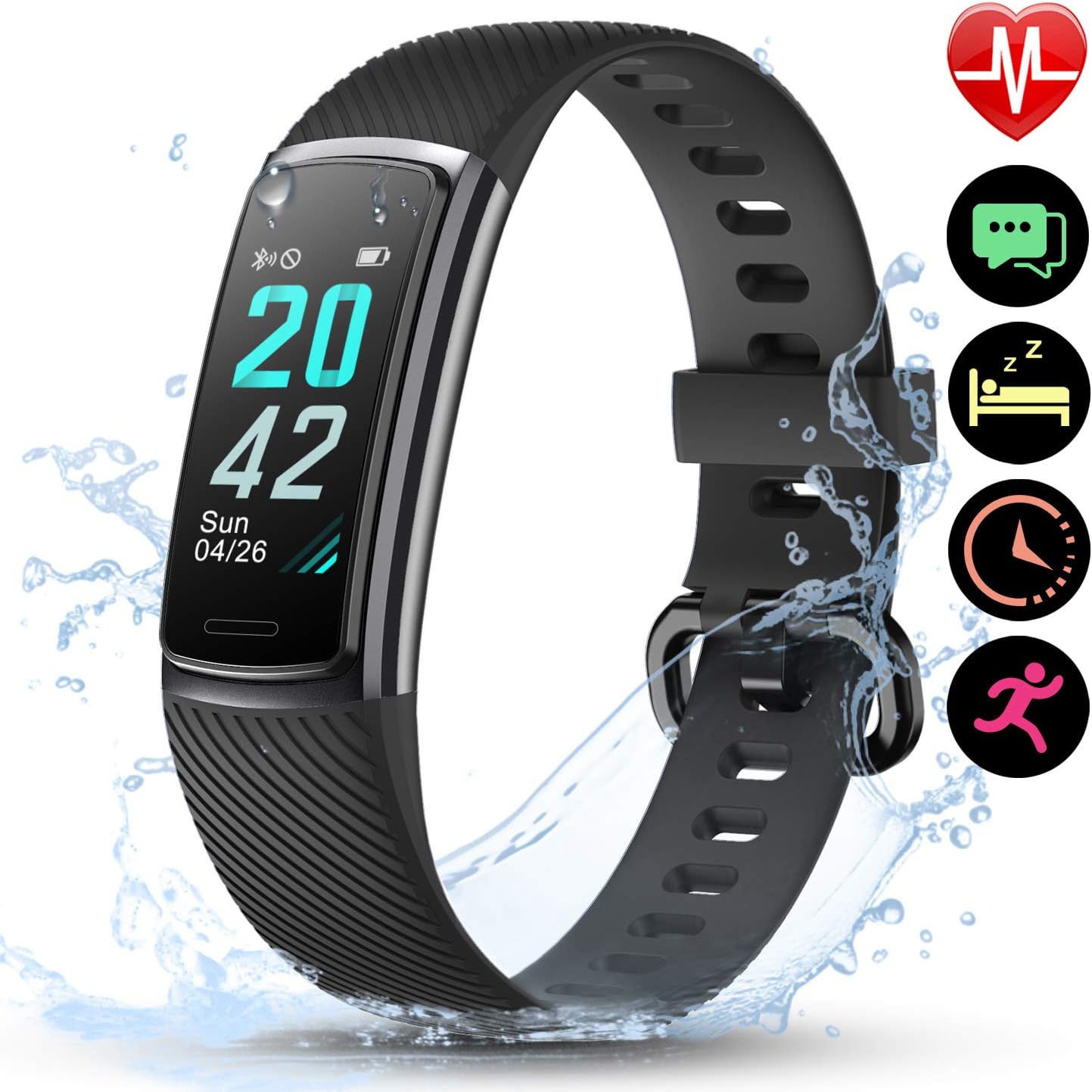 Fitness Trackers with Heart Rate Monitor Waterproof, Calorie