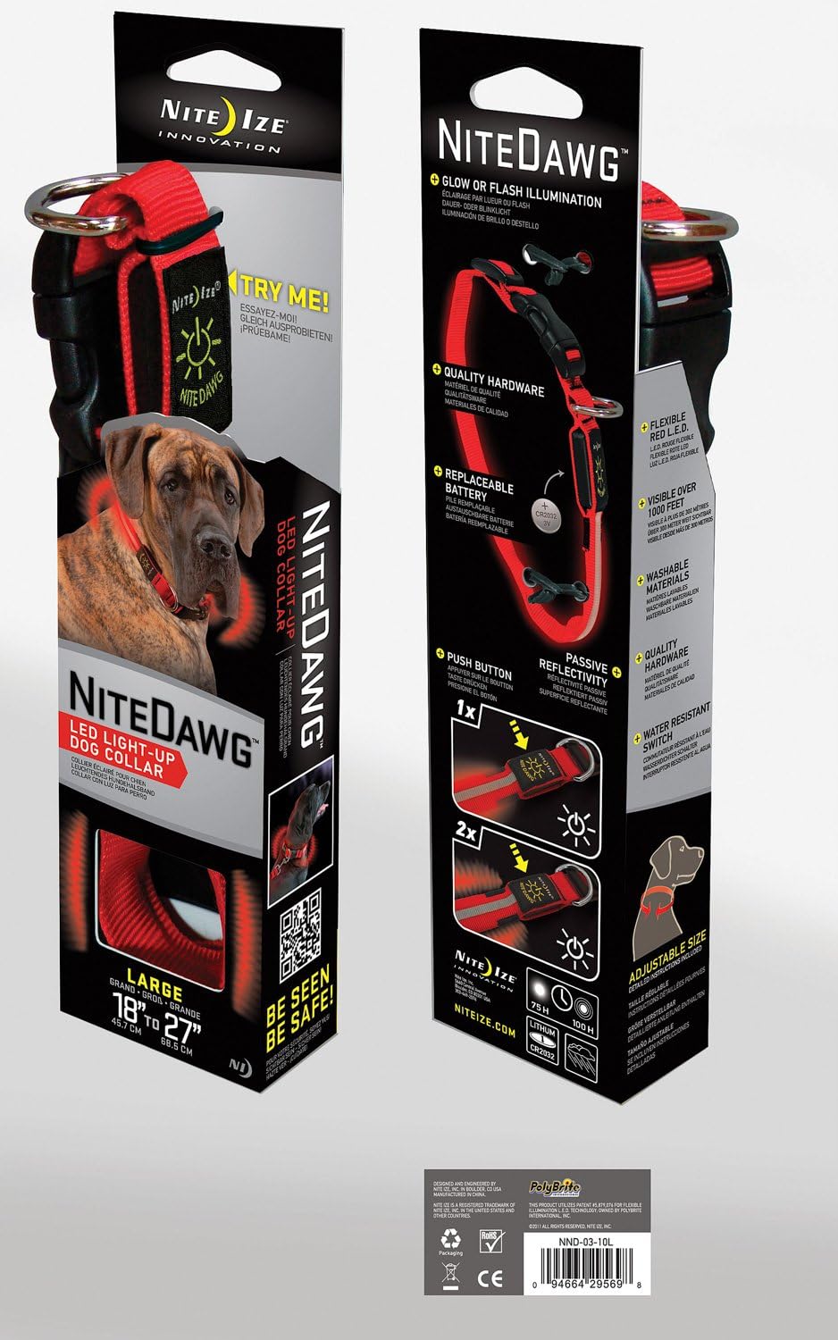 Best nite ize nite dawg led light up dog collar