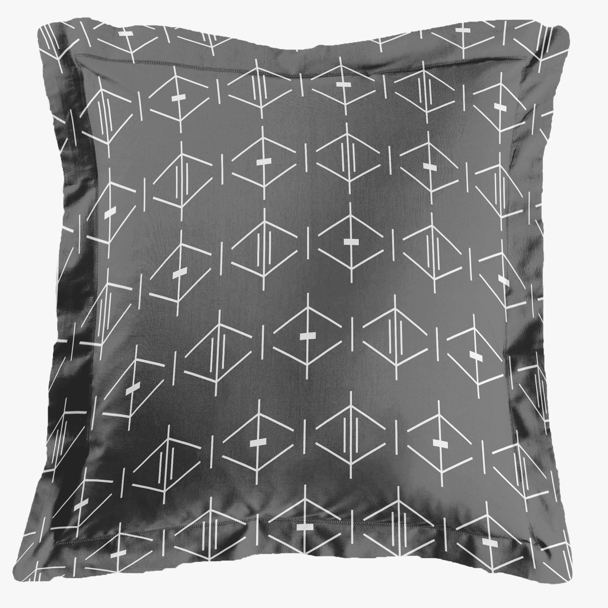 douceur d'intérieur, Pillowcase (63 x 63 cm) Aristide Anthracite, 100% Cotton — image 1