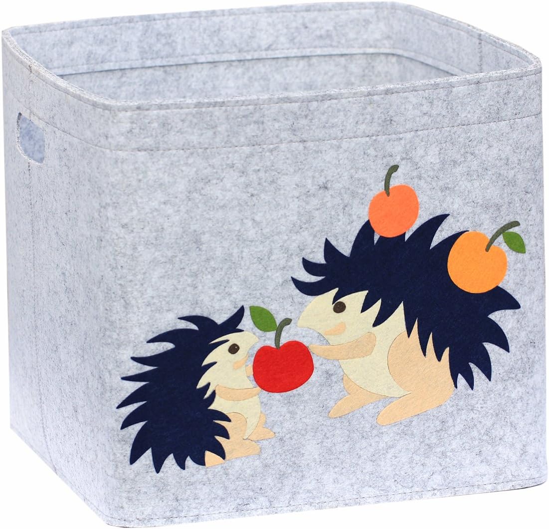 Lucky Sign - Toy Storage Box for Kids Aminal Theme Closet Organizer 33x33x30cm - Hedgehog