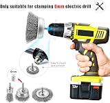 DazSpirit 9 Pcs Wire Brush Set for Drills 1/4 Inch Shank Cup Wheel End Brush view 3