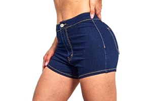 VIPONES Womens Jean Shorts Stretchy High Waisted Summer Casual Denim Butt Lift Shorts