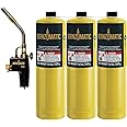 Bernzomatic Trigger Start Torch (TS 8000 Torch + 3 MAP PRO Gas Cylinders)