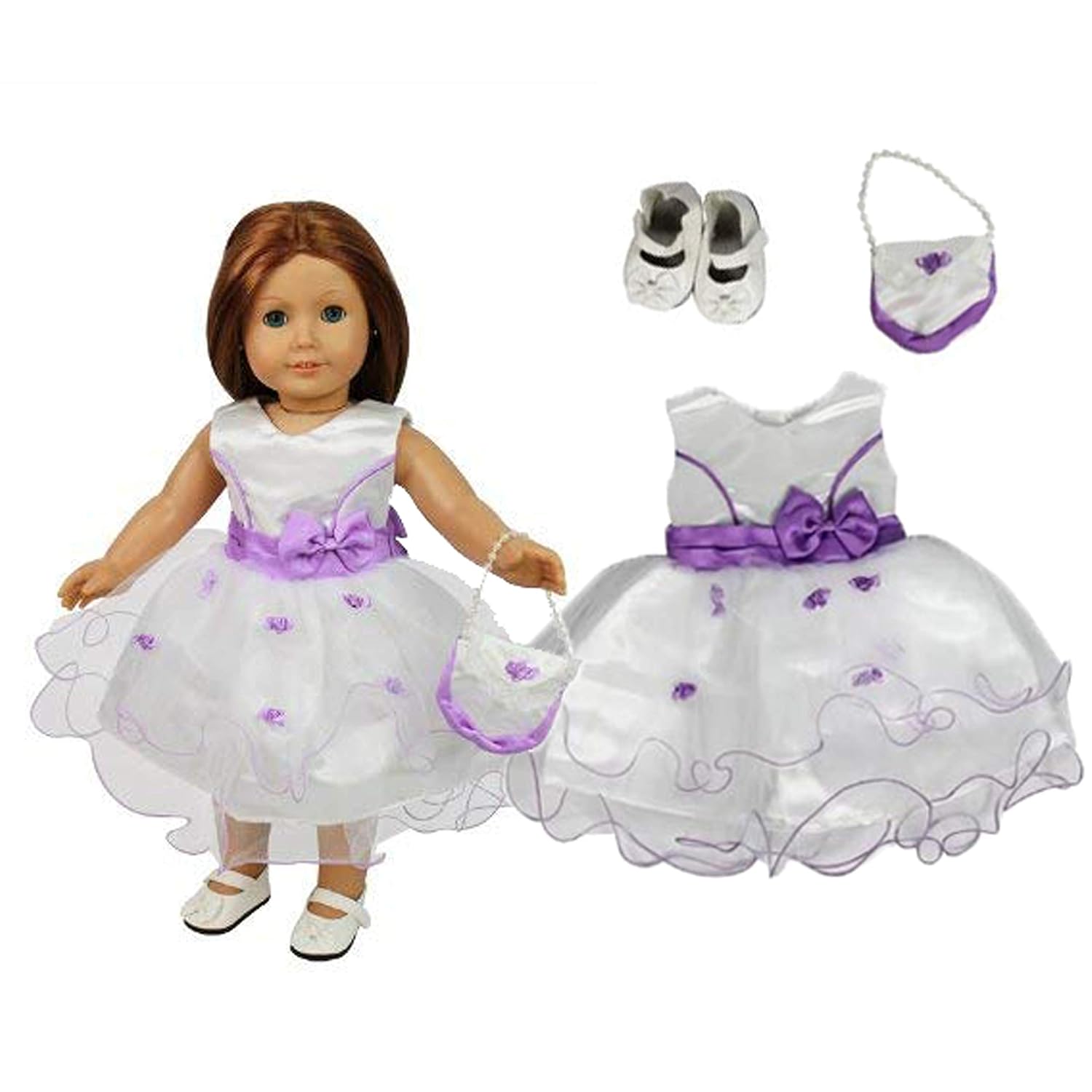Buy Doll Clothes For American Girl Dolls 3 Piece Flower Wedding