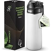 SIPX™ 18 oz Premium Stainless Steel Water Bottle with Straw Lid – Triple Insulated, Leakproof, BPA-Free – Slim, Durable Bottle for School, Gym, Office – White