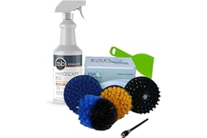 ESP STONE CARE Headstone Cleaner Kit for Grave Cleaning - 1 Quart Spray Solution - Includes Drill Brushes - Ideal for Cleaning Headstones, Tombstones, and Memorials - by MB Stone Care