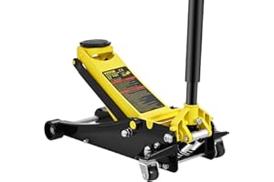 VEVOR 3 Ton Low Profile, Heavy-Duty Steel Racing Floor Jack with Dual Pistons Quick Lift Pump, Lifting Range 3.35"-19.69"