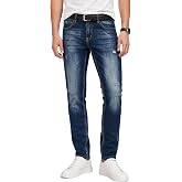 EISENGRID Men's Slim Tapered Jeans, Mid Rise Stretch Denim, Washed Finish | Flexible fabric moves comfortably with you, while the washed finish creates an easy casual look for everyday wear.