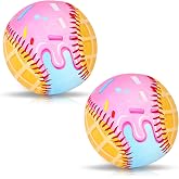 Baseball Ball Official Size 9 Inch Baseball Balls Themed Gifts Cute Ice Cream Drip Pattern Design for Practice Training Hitting School League Game Tournament Graduation Autograph for Players Coach