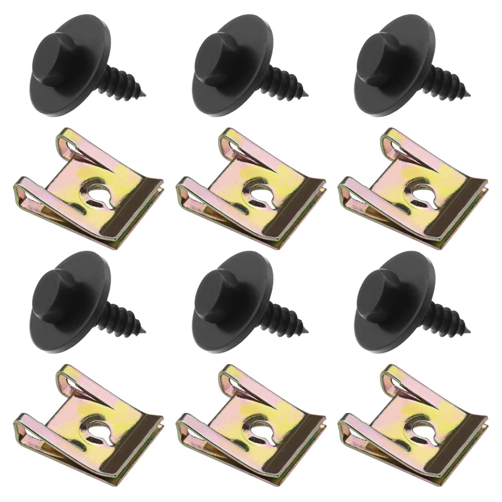 Be In Your Mind 20Pcs Screw and Nut Clip Kit, Wheel Arch Cover Undertray Fender Fastener Compatible withBMW 1 series E81 E87 E88 E82