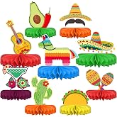 Fiesta Party Decorations - Authentic Mexican Themed Honeycomb Centerpiece for Cinco De Mayo, Taco Parties, Birthdays & Day of the Dead Celebrations