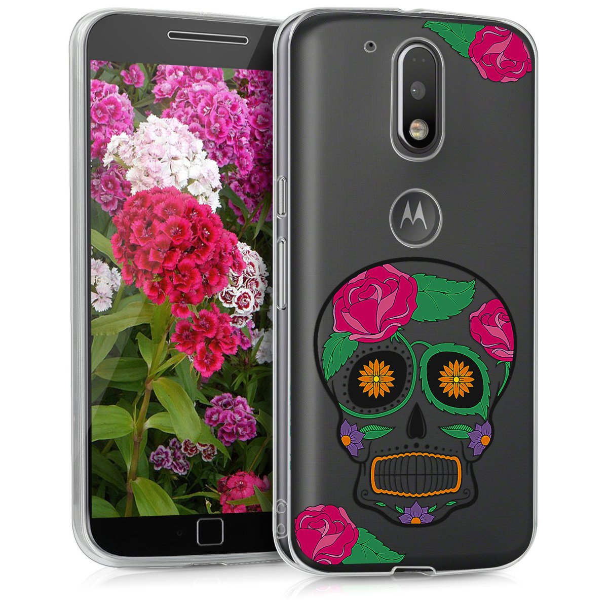 Funda transparente para Motorola Moto G4 / Moto G4 Plus Diseño Sugar skull calavera
