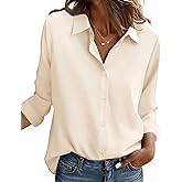 ZEAGOO Button Down Shirt for Women Long Sleeve Blouses Floral Printed Tops Business Casual Work Outfits S-XXL