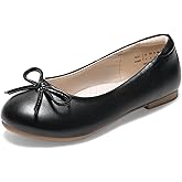 Dream Pairs Girls Dress Shoes Ballet Flats Slip-on Fashion Bow Flower Girl Shoes for Wedding, School, Party, Birthday