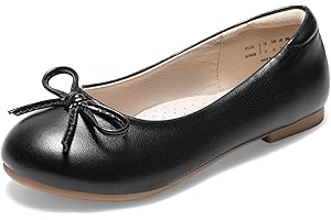 DREAM PAIRS Girls Dress Shoes Ballet Flats Slip-on Fashion Bow Flower Girl Shoes for Wedding, School, Party, Birthday