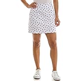 Zac & Rachel Women's New Millennium Plus Size Pull-On Skort, White/Poppy Red, 18W
