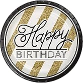 Creative Converting Birthday Swirls Plates And Napkins Set, Serves 16