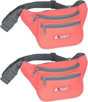 coral fanny pack