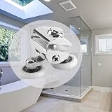 Holdfiturn 4Pcs 25mm Shower Door Rollers Zinc Alloy 2 Top 2 Bottom Replacement view 7