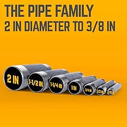 PIPE DECOR Black Steel Plumbing Pipe, 2 in. Dia. x