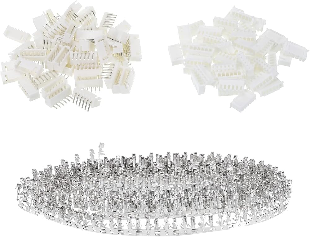 sourcing map 2.54mm XH 6 Pin Connector Kit Male Female Header Right Angle